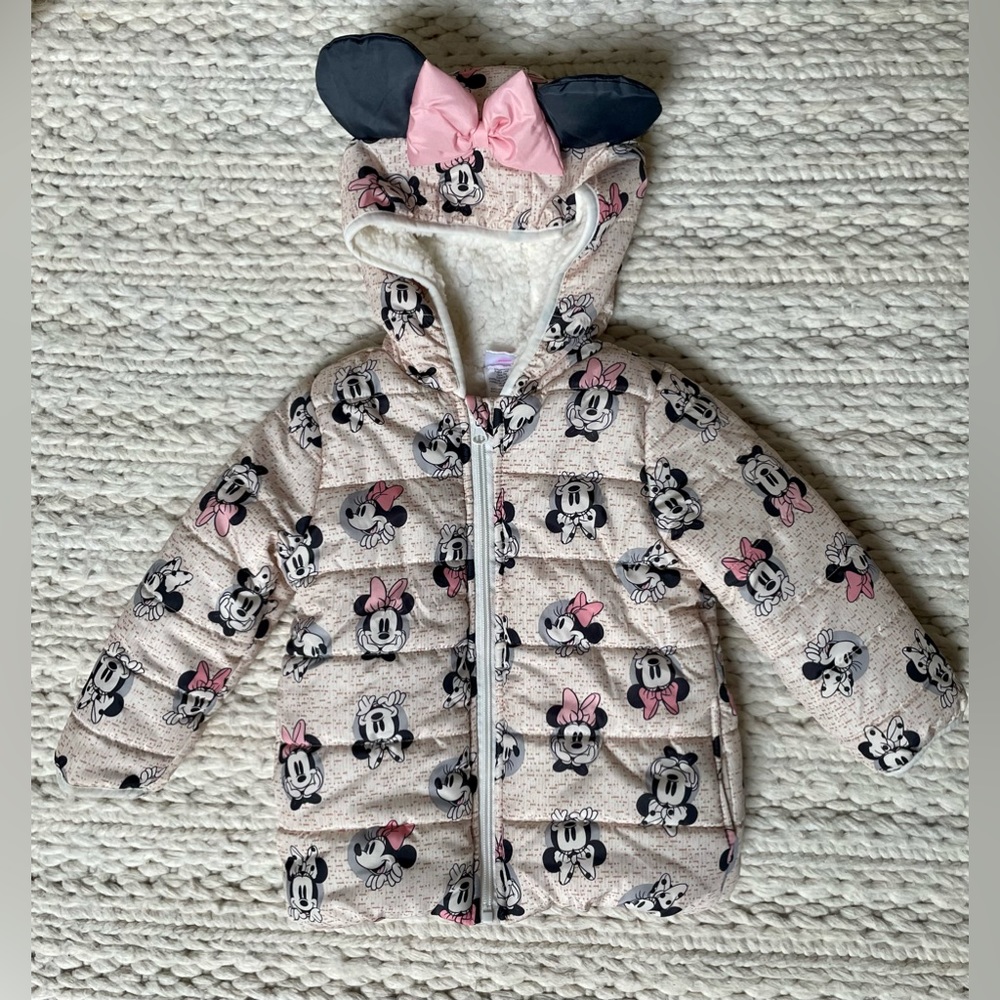 Disney Girl’s Minnie Mouse Puffer Jacket - 3T